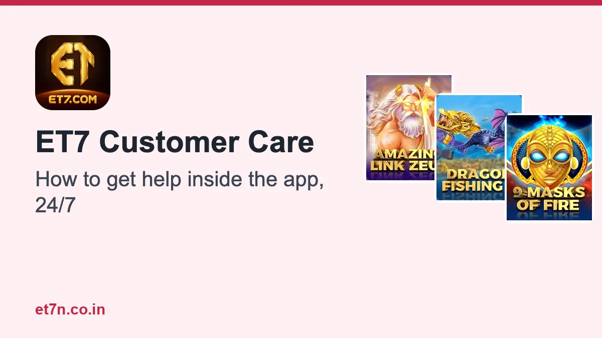 ET7 customer care guide cover with a support chat on a phone